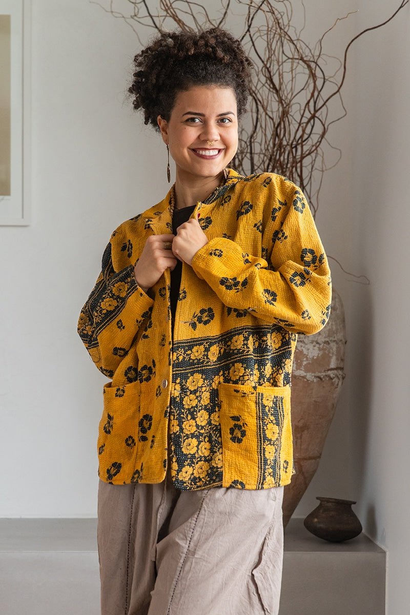 Intrepid Kantha Jacket - Tuscan