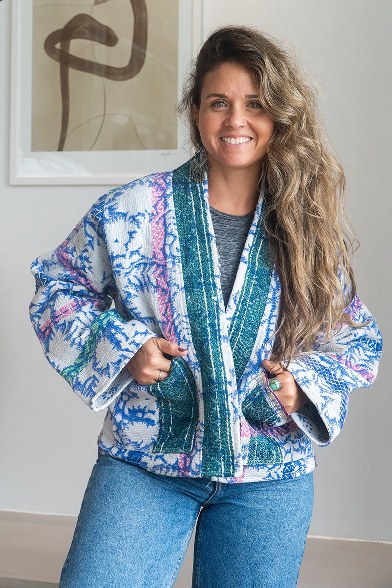 Nomad Kantha Indigo Aura Jacket - Ibu