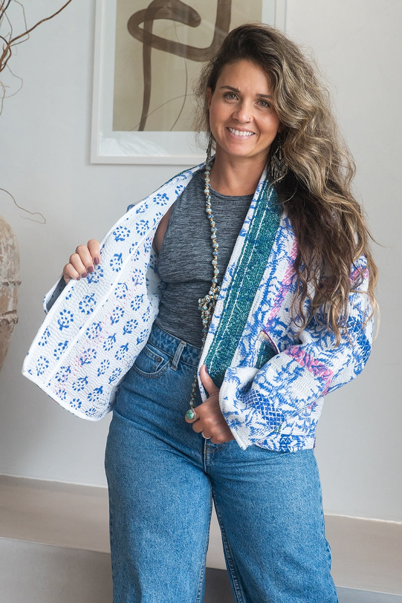 Nomad Kantha Indigo Aura Jacket - Ibu