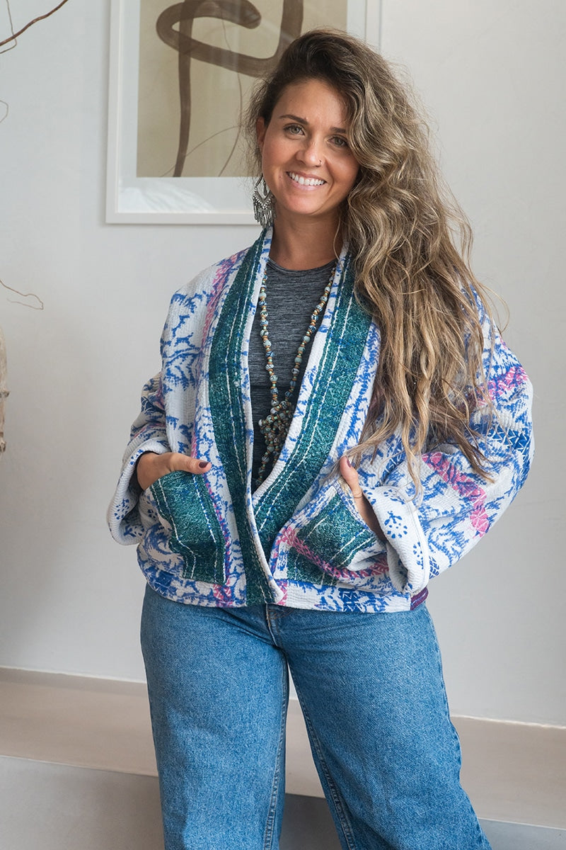 Nomad Kantha Indigo Aura Jacket - Ibu