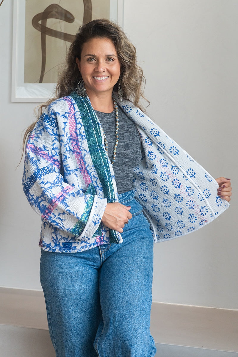 Nomad Kantha Indigo Aura Jacket - Ibu