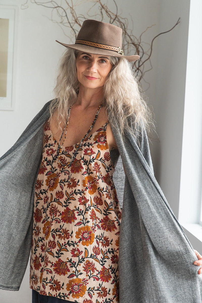 Womens soft and comfortable, Ethereal Scarf, in acrylic/viscose. Charcoal