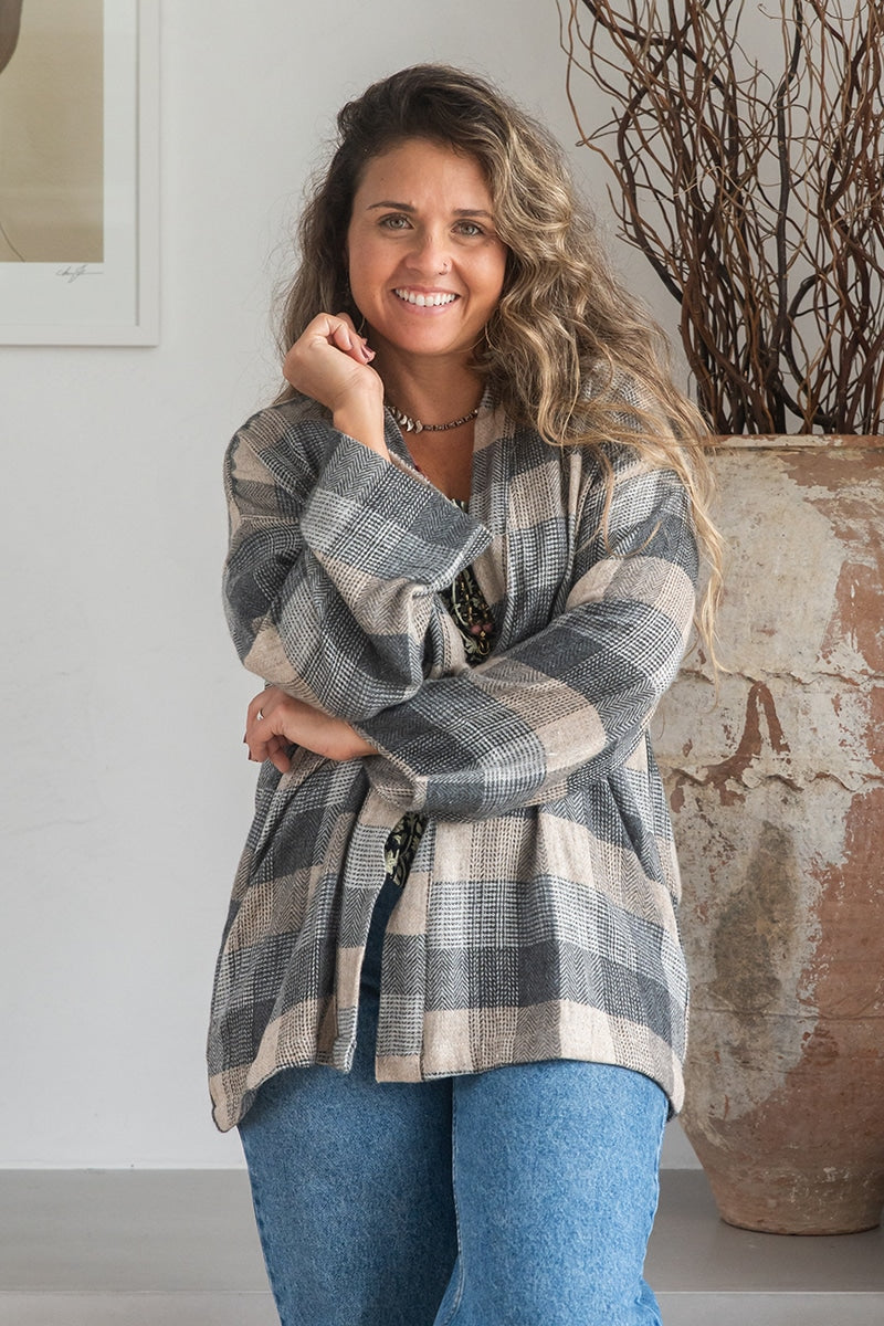 Womens soft and comfortable, Ethereal Cardigan, in acrylic/viscose. Sand & Stone