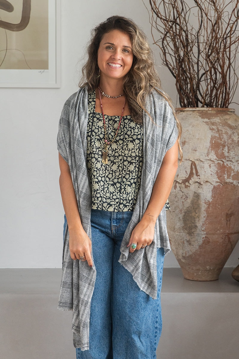 Womens soft and comfortable, Ethereal Scarf, in acrylic/viscose. Silverstone