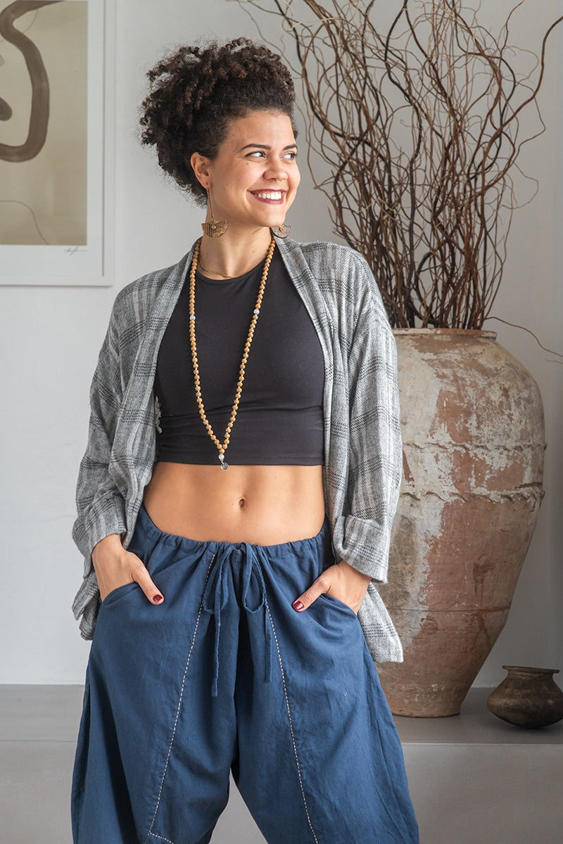 Womens soft and comfortable, Ethereal Cardigan, in acrylic/viscose. Silver Stone