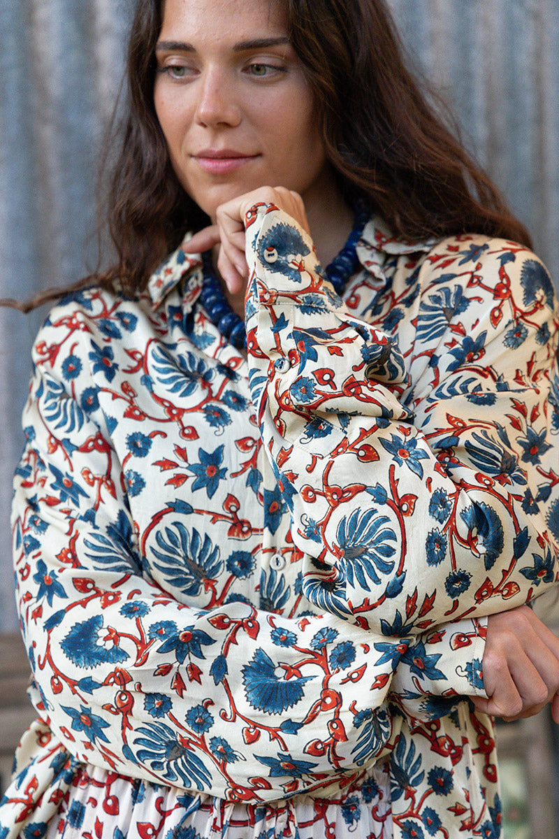 Saanvi Blouse - Lustre (Satin)