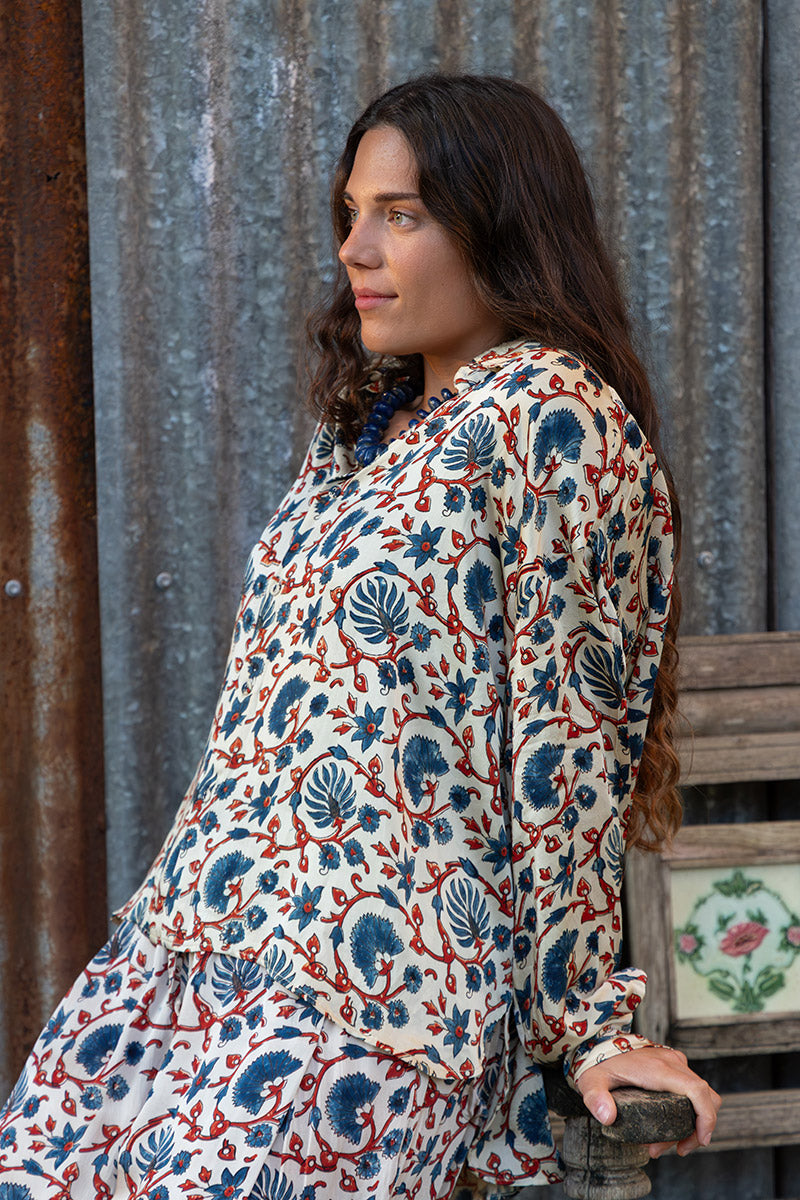 Saanvi Blouse - Lustre (Satin)
