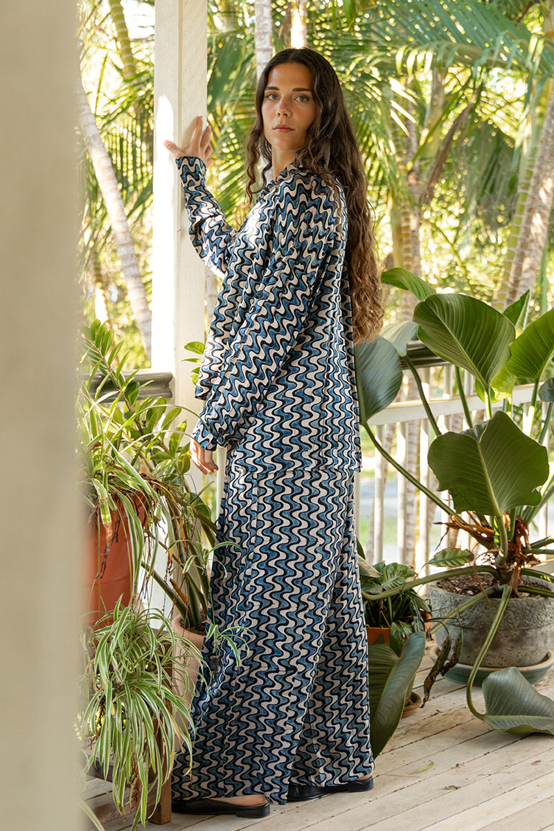 Saanvi Set - Indigo Dream (Satin)