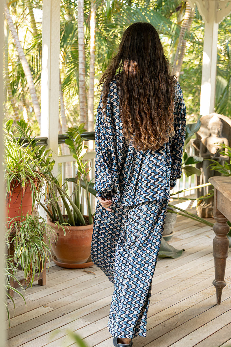 Saanvi Set - Indigo Dream (Satin)
