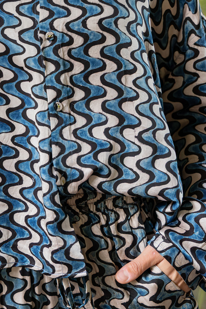 Saanvi Pants - Indigo Dream (Satin)