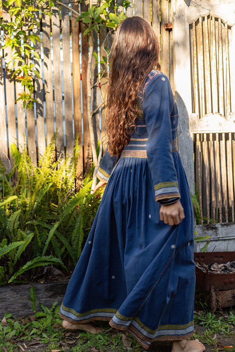 Woven Earth Angrakha - Indigo Tide