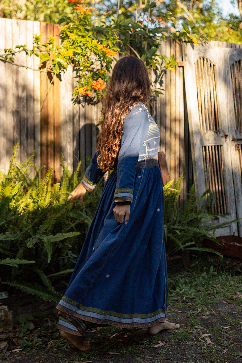 Woven Earth Angrakha - Indigo Tide