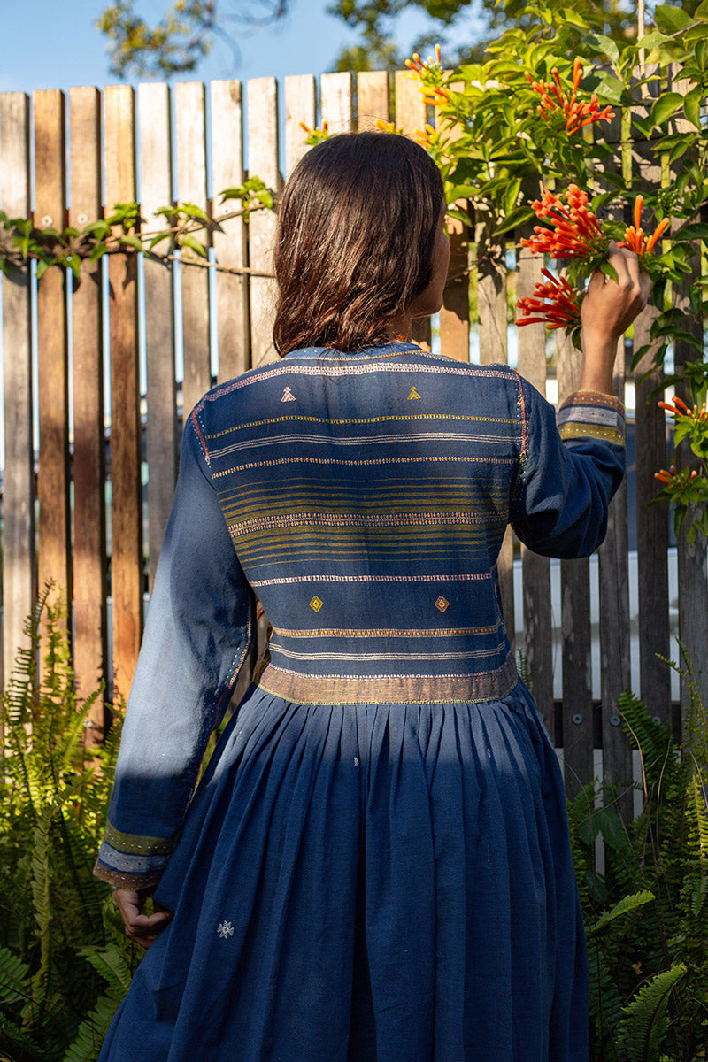 Woven Earth Angrakha - Indigo Tide