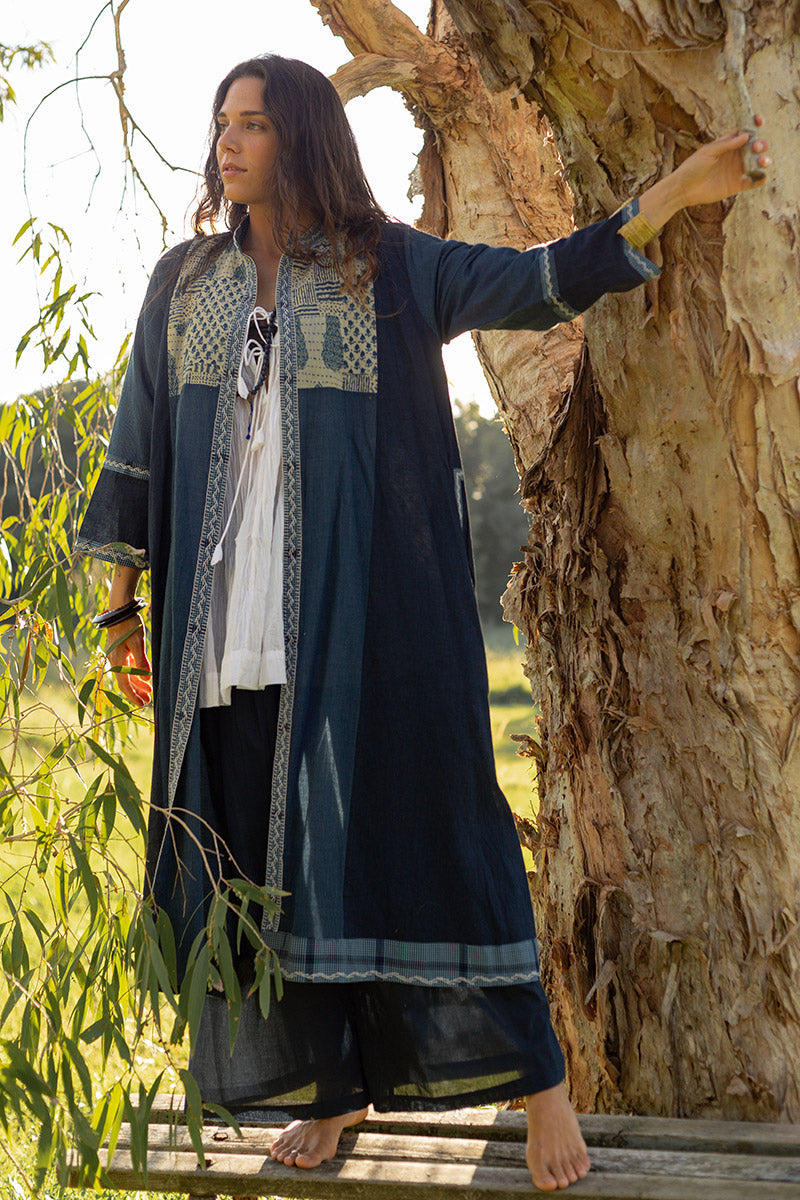 Woven Soul Coat - Indigo Loom