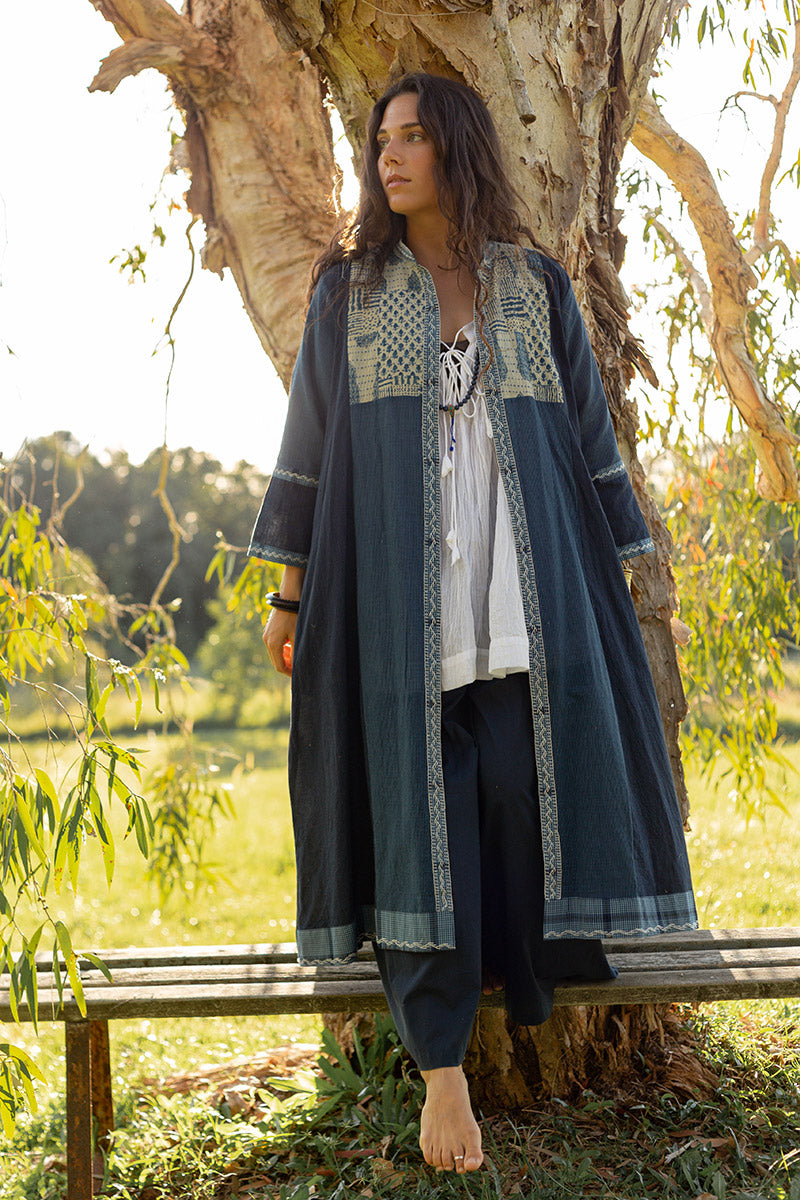 Woven Soul Coat - Indigo Loom