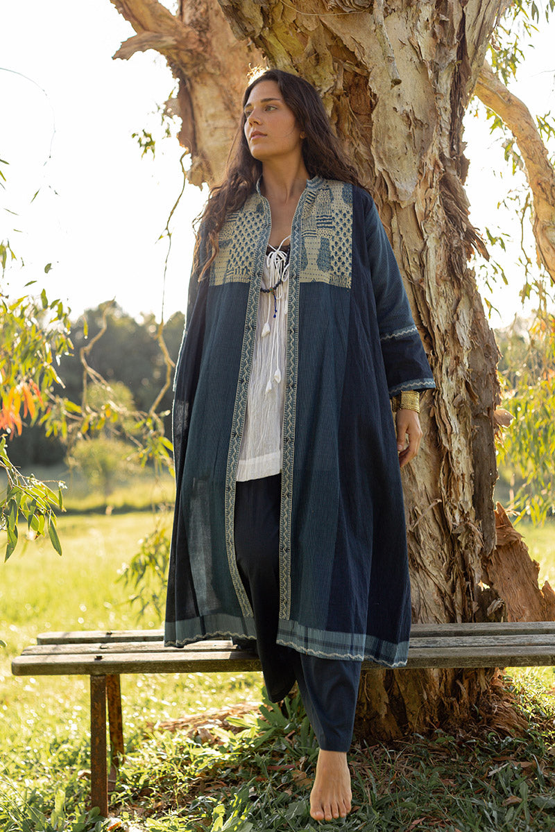 Woven Soul Coat - Indigo Loom