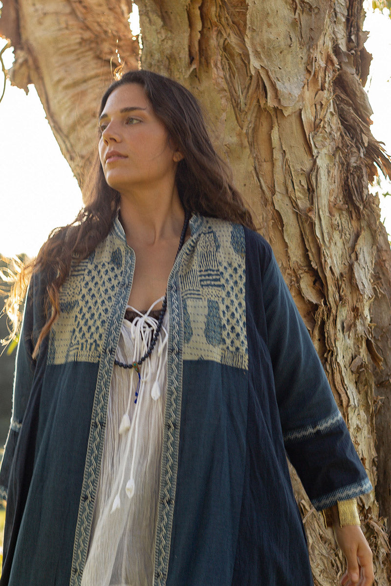 Woven Soul Coat - Indigo Loom