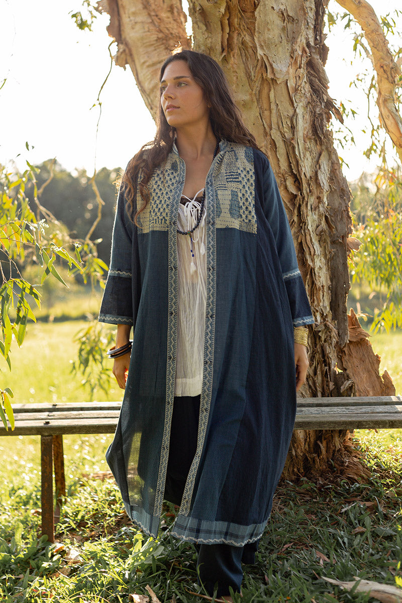 Woven Soul Coat - Indigo Loom