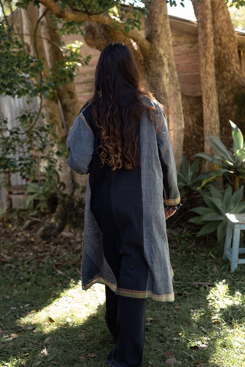 Woven Earth Coat - Smoke & Stone