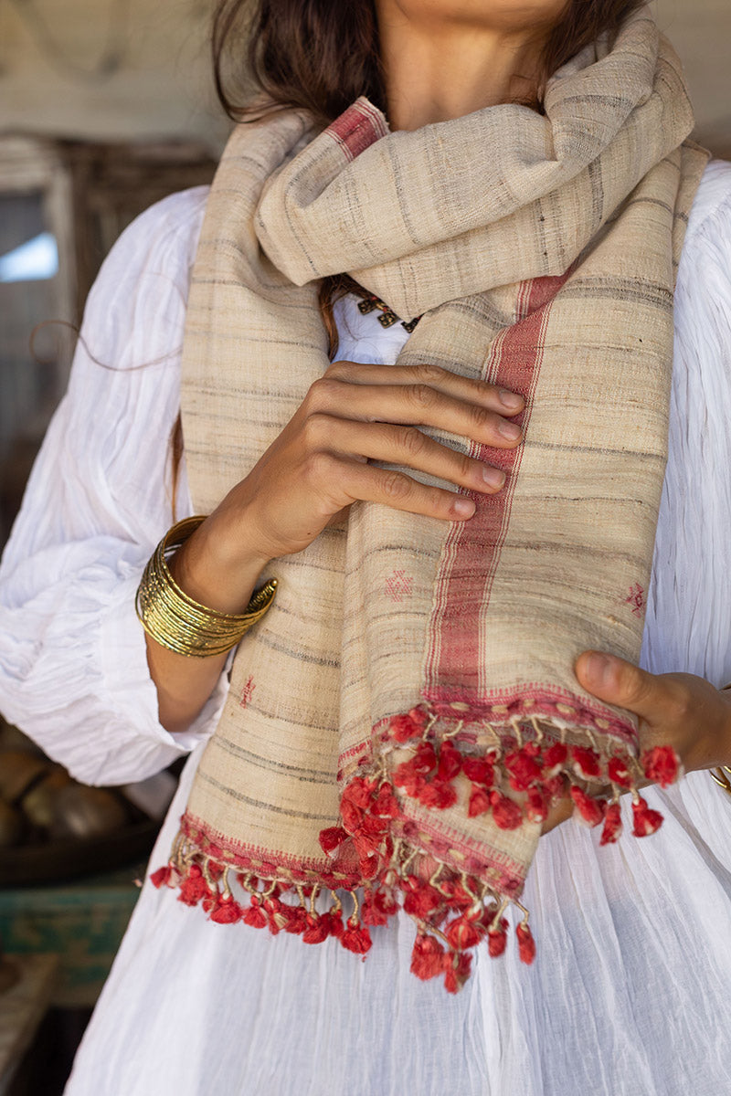 Woven Earth Scarf - Wild Blossom
