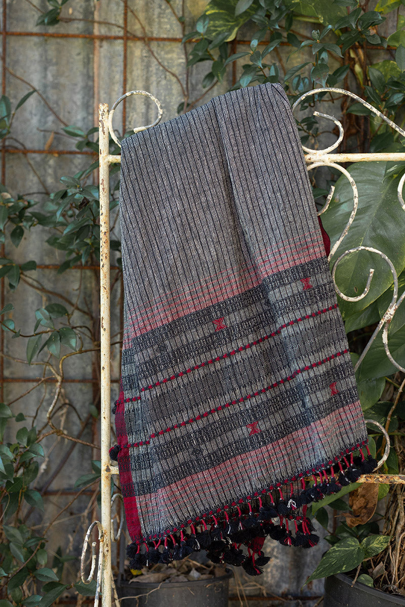 Woven Earth Scarf - Smoke & Stone