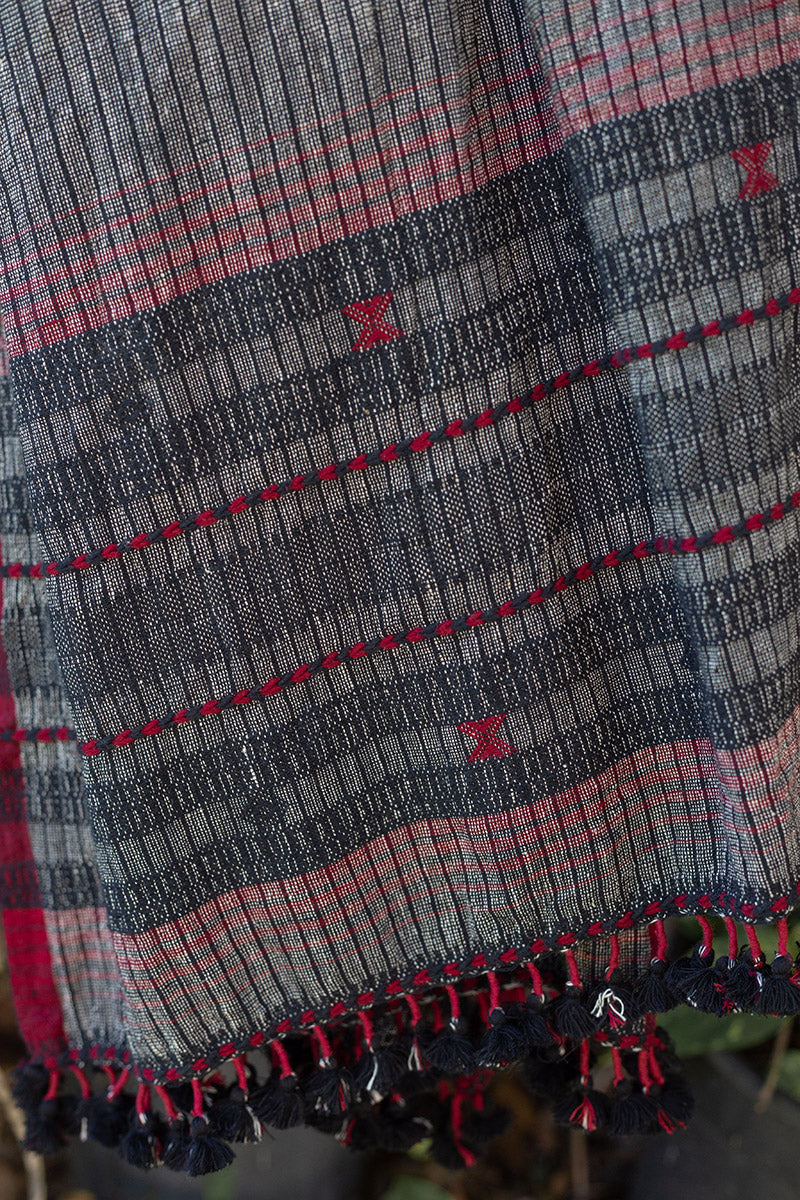 Woven Earth Scarf - Smoke & Stone