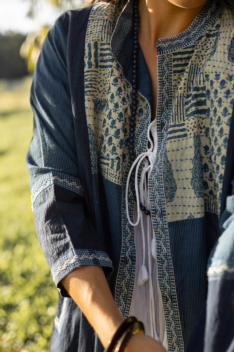 Woven Soul Coat - Indigo Loom