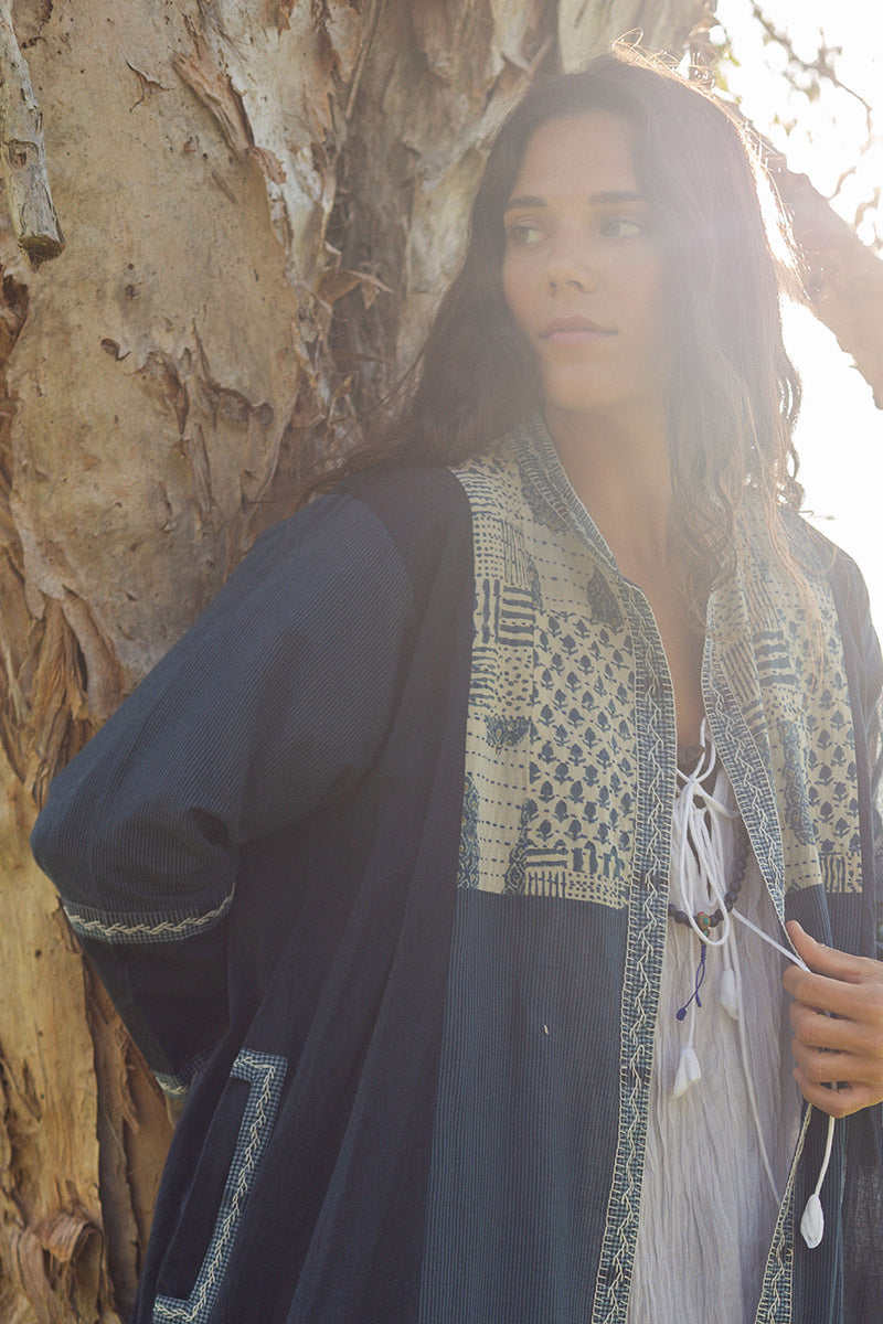 Woven Soul Coat - Indigo Loom