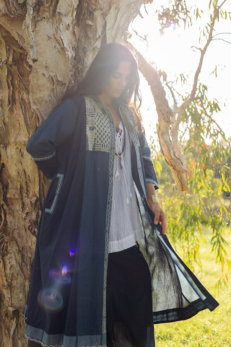 Woven Soul Coat - Indigo Loom