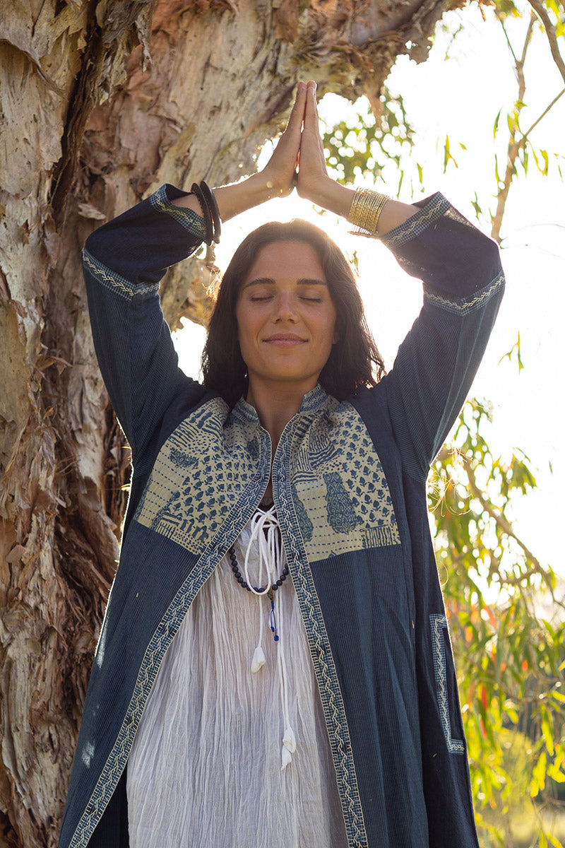 Woven Soul Coat - Indigo Loom