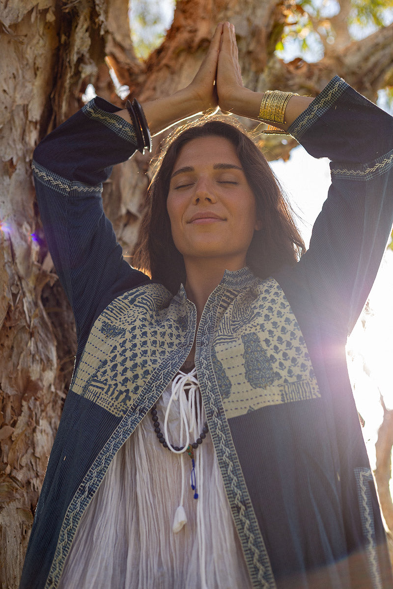 Woven Soul Coat - Indigo Loom