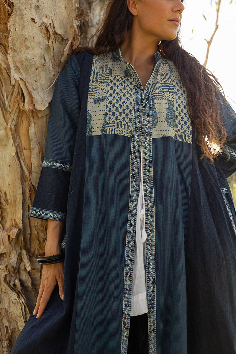 Woven Soul Coat - Indigo Loom