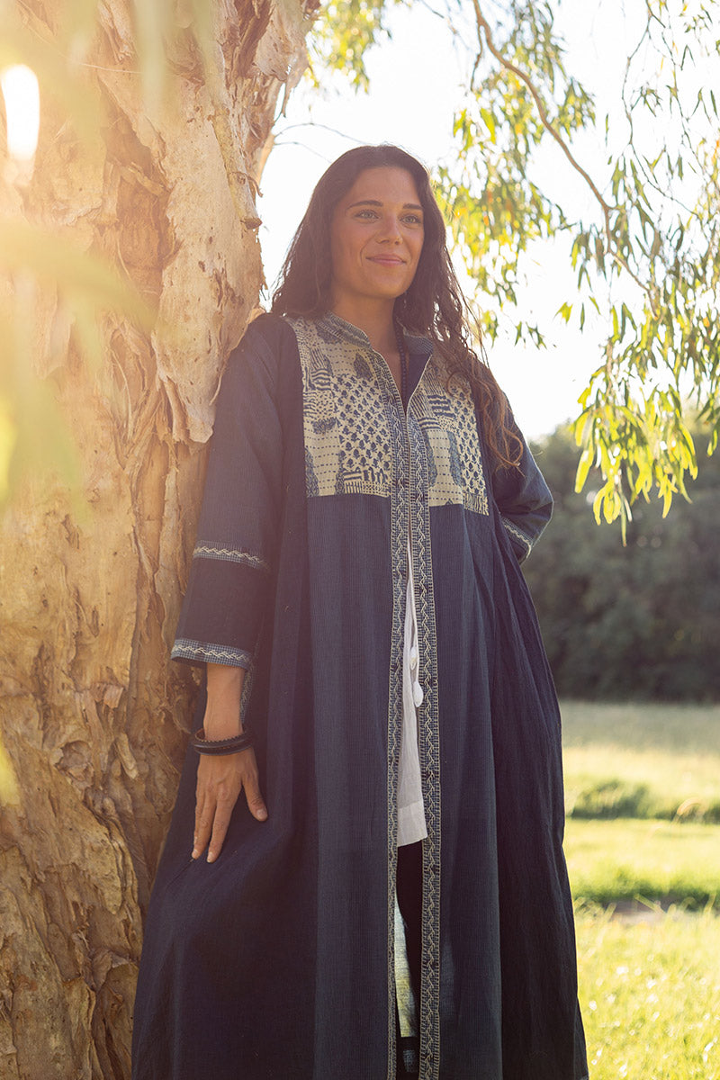 Woven Soul Coat - Indigo Loom