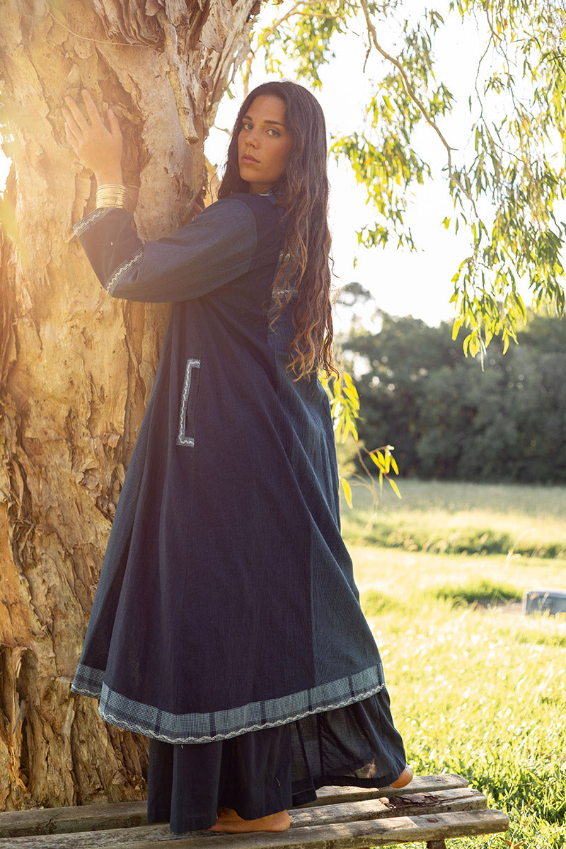 Woven Soul Coat - Indigo Loom
