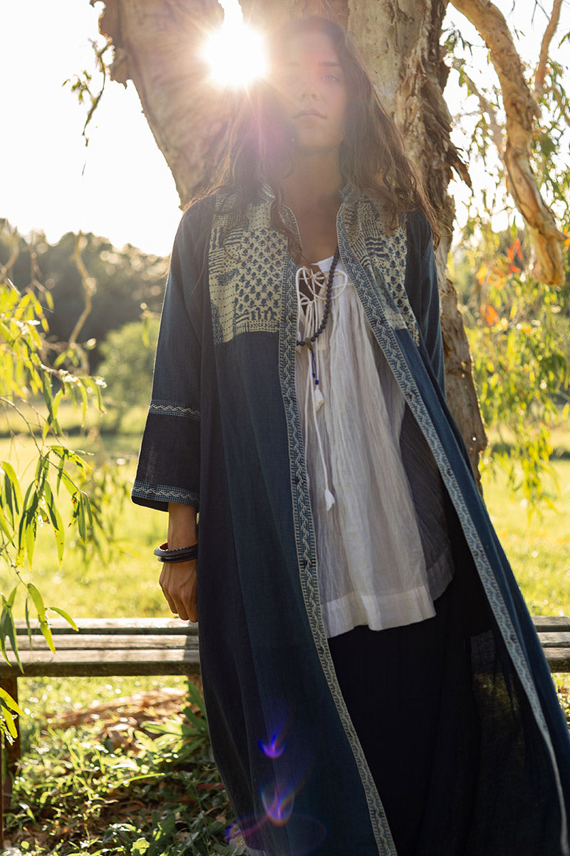 Woven Soul Coat - Indigo Loom