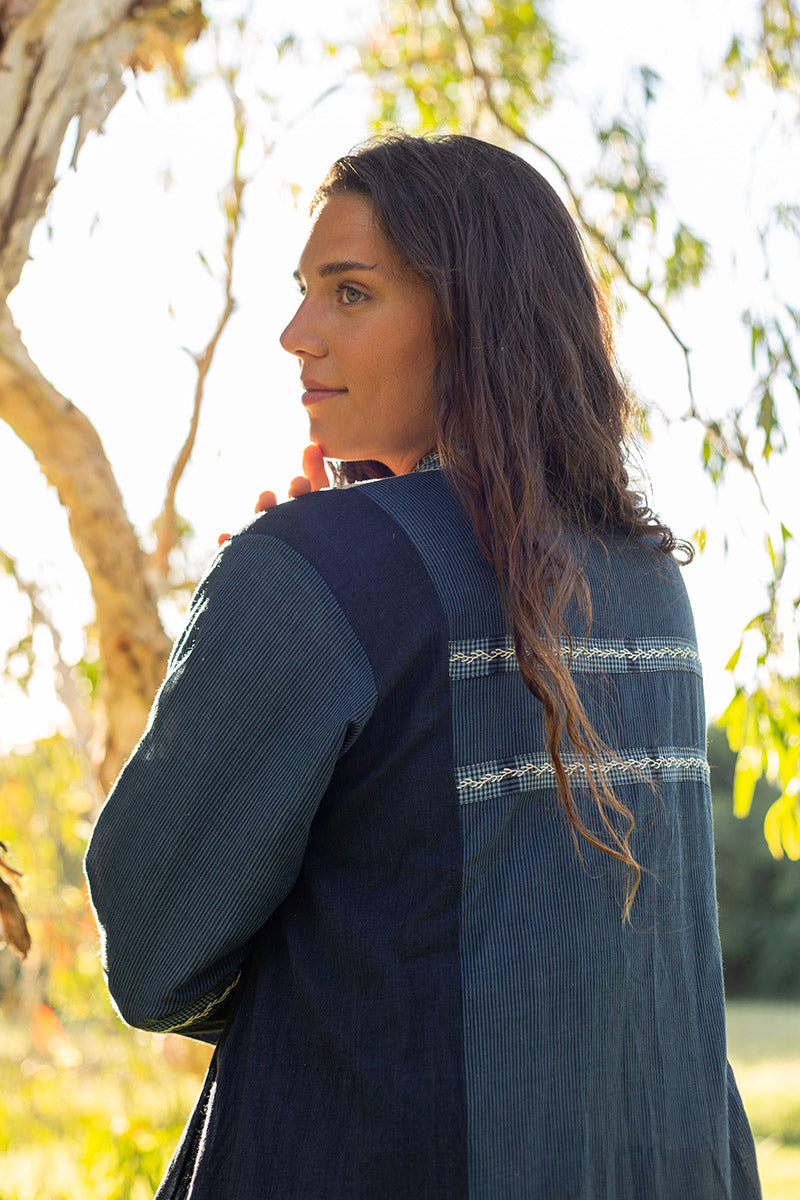 Woven Soul Coat - Indigo Loom