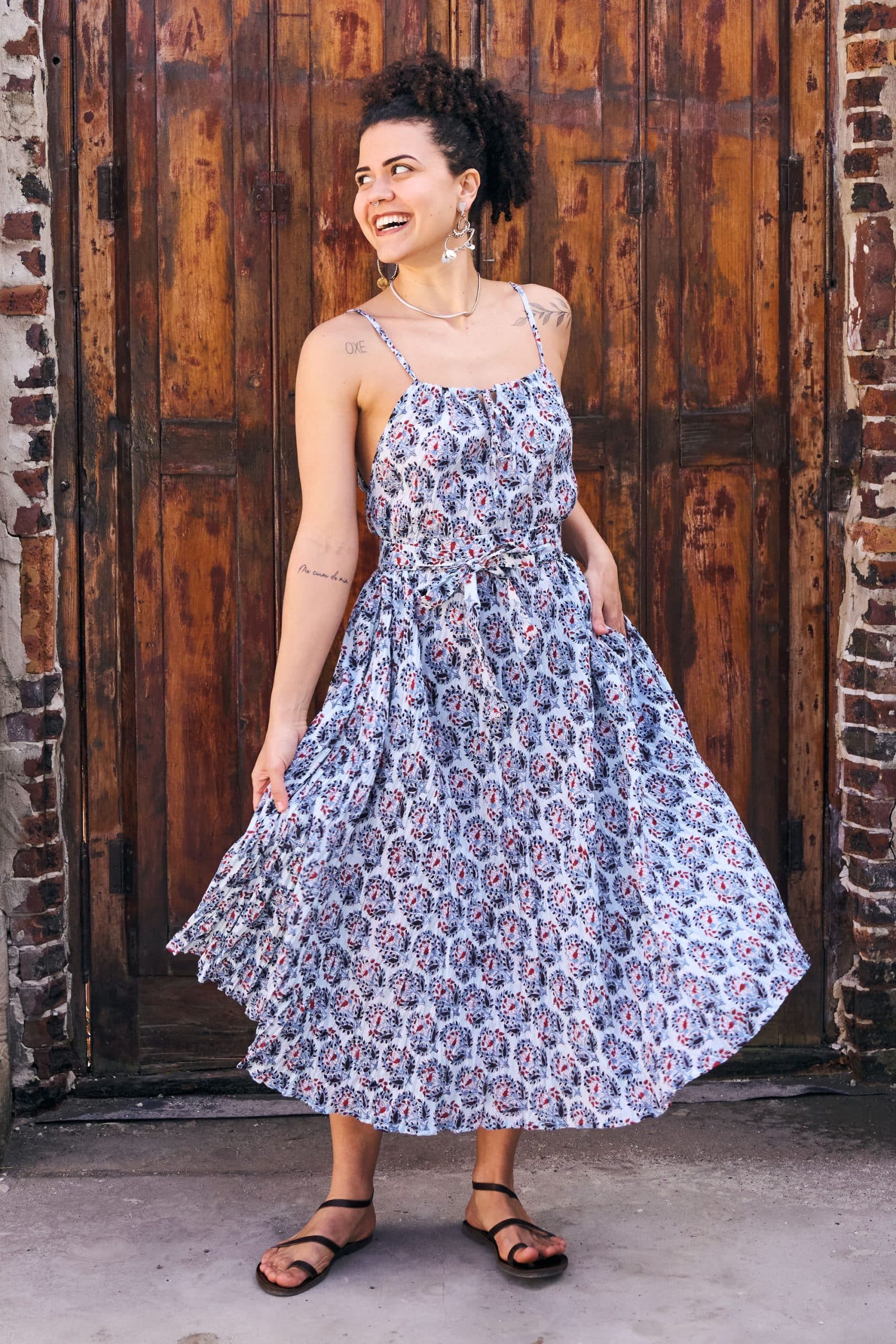 saphira long midi dress Aveline Spiral Dress