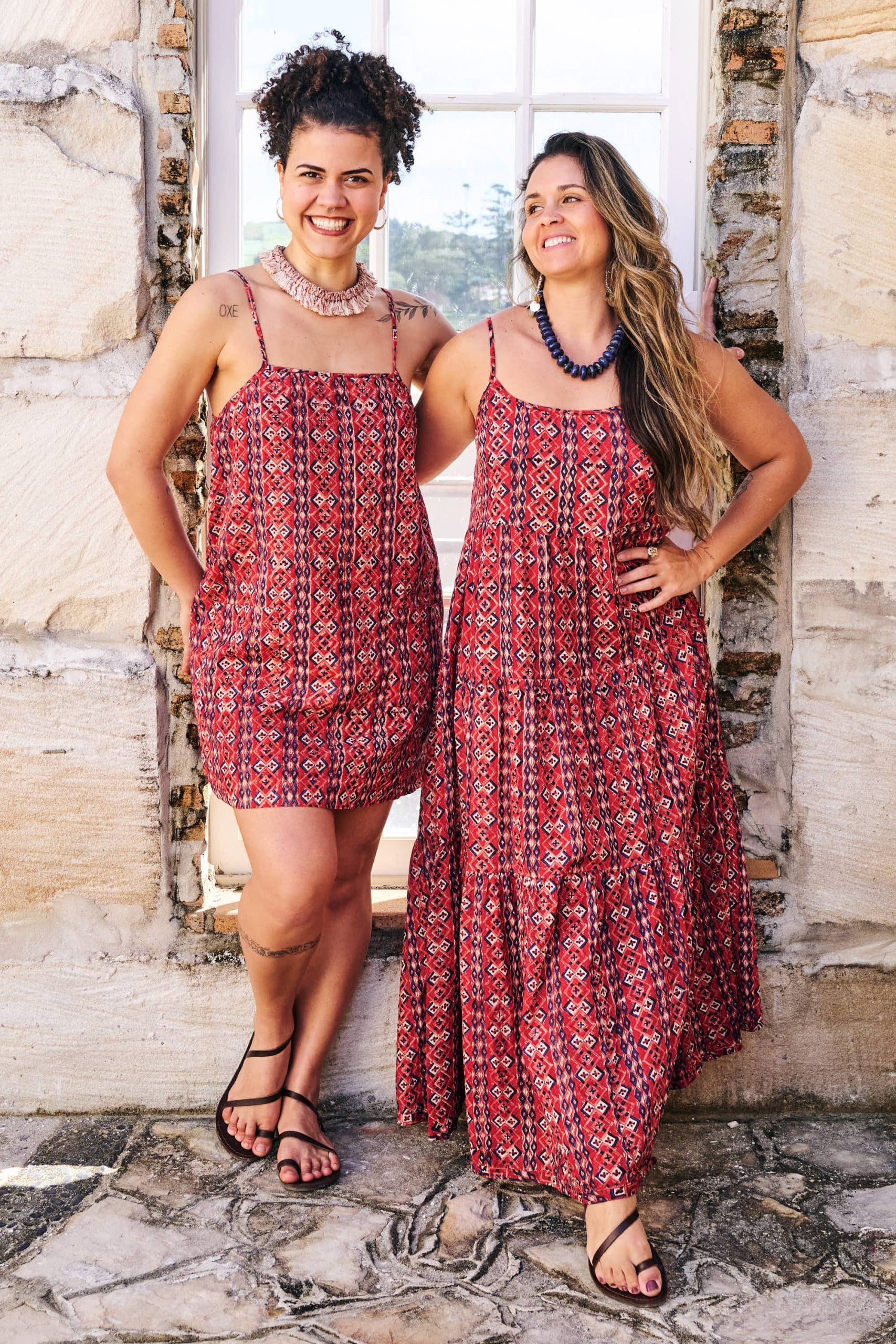 Womens, Sabine and Peggy, 100% Cotton, hand block print. Tavira