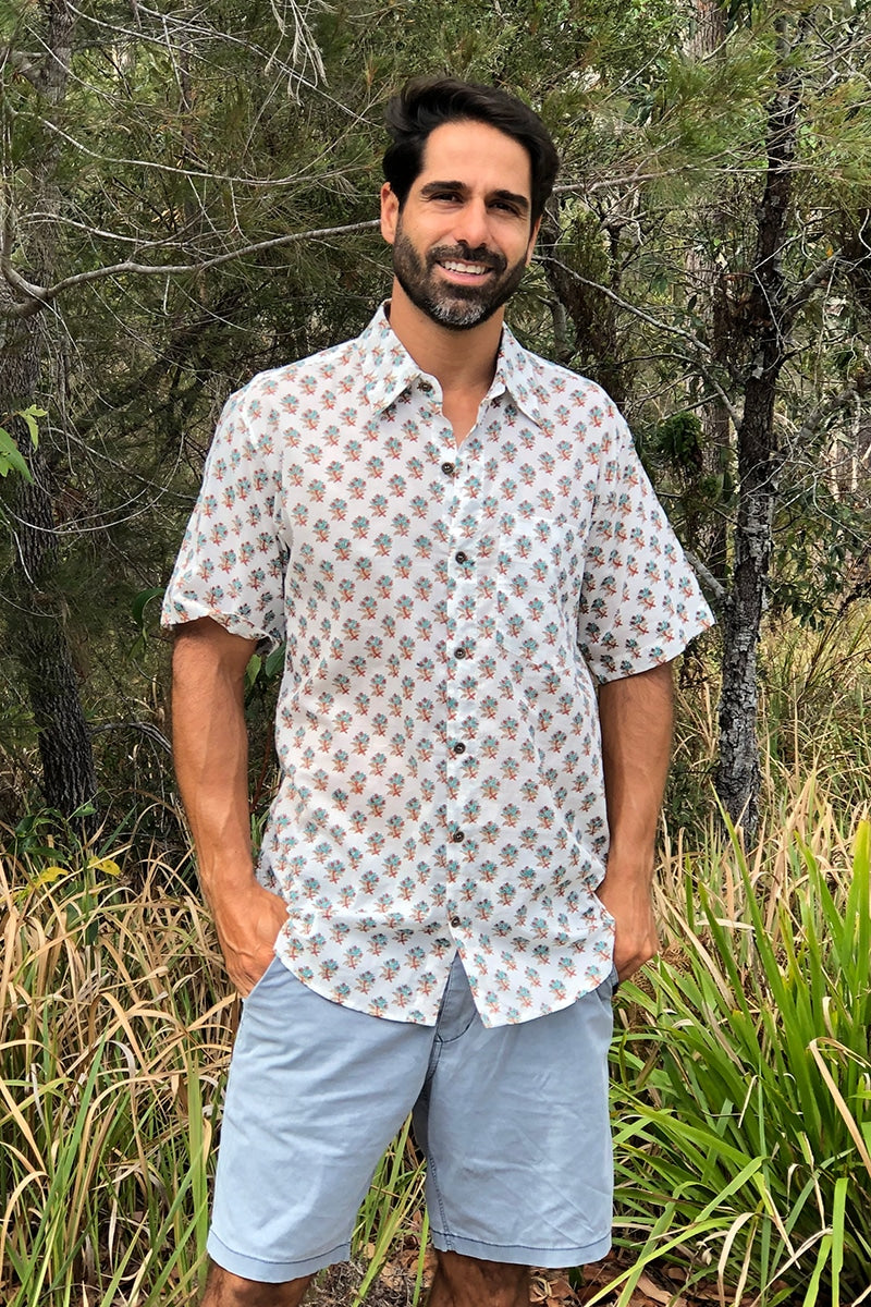 Men's Shirt Short Sleeve - Flores