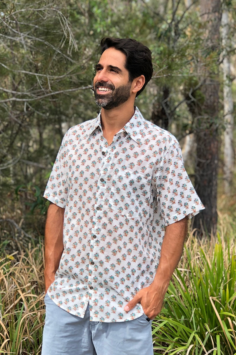 Men's Shirt Short Sleeve - Flores
