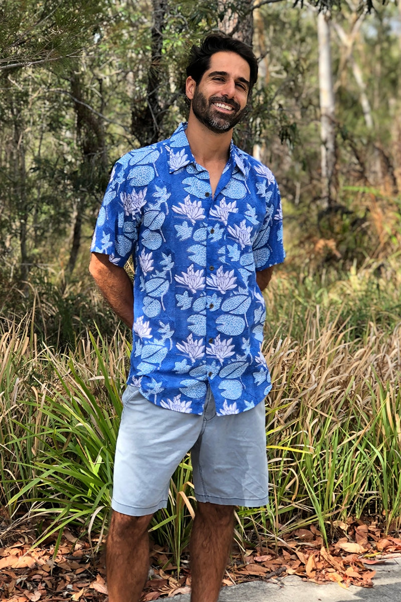 Men's Shirt Short Sleeve - Mediterranean