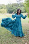 Vintage Dress - Peacock Blue