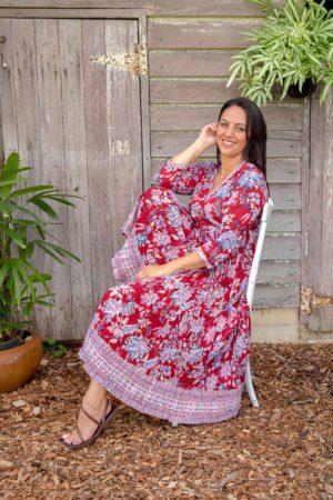 Genevieve Dress - Sangria