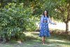 Flamenco Dress with Sleeves - Indigo Big Rose