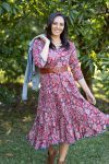 Flamenco Dress with Sleeves - Ayana Ruby