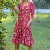 Flamenco Dress with Sleeves - Passionflower