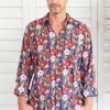 Men's Shirt - Midnight Poppies