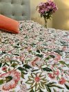 Hand Block Printed Quilt - Coral Coast