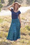 Flamenco Skirt - Peacock Blue