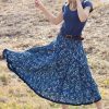 Flamenco Skirt - Indigo Blooms
